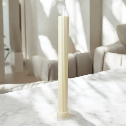 Bougie Athènes,  artisanale design en cire de soja, parfumée, décoration d'intérieur minimaliste, couleur clair – HO'MAHA.
