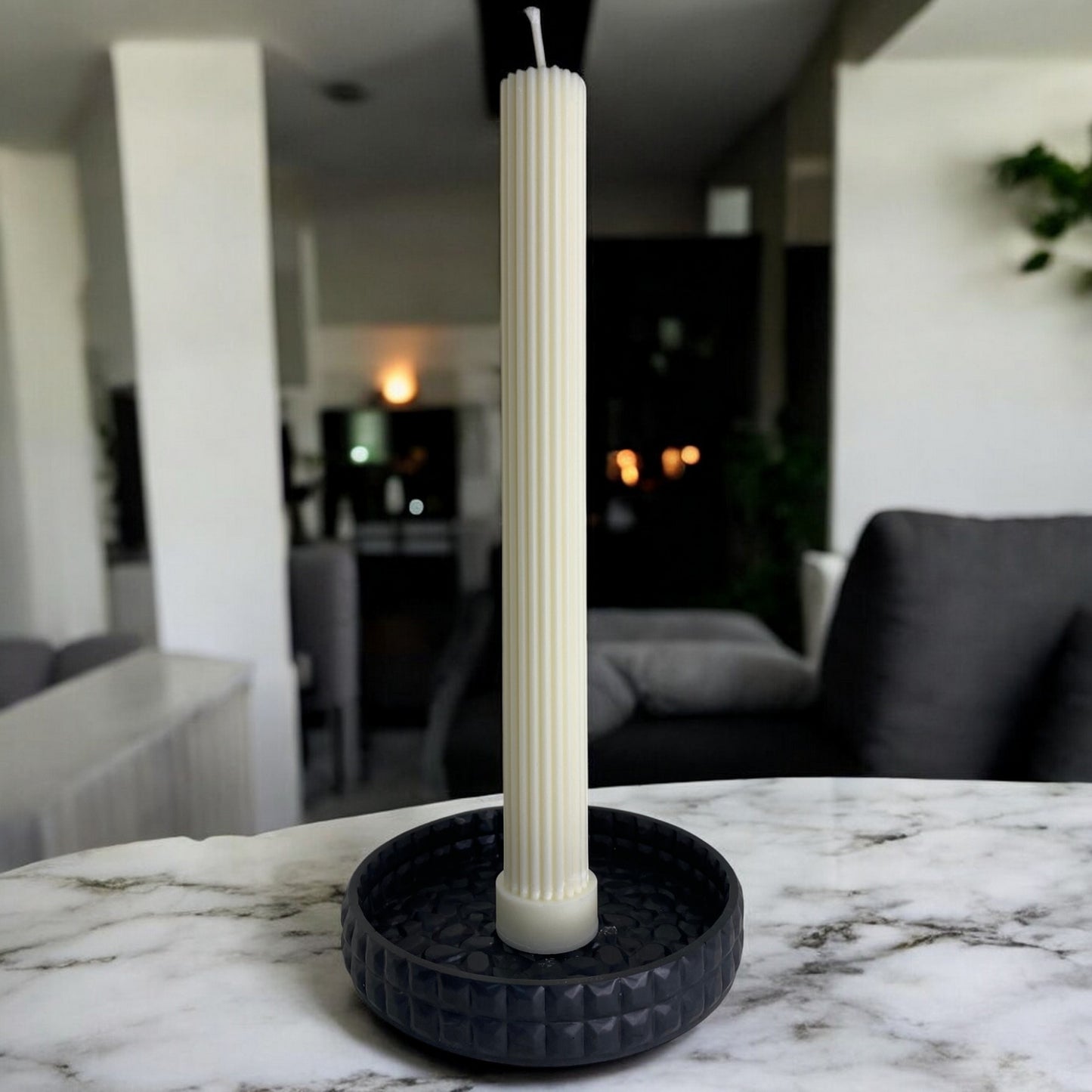 Bougie Athènes,  artisanale design en cire de soja, parfumée, décoration d'intérieur minimaliste, couleur clair – HO'MAHA.