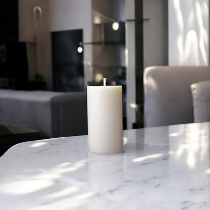 Bougie mini dendérah artisanale design en cire de soja, parfumée , décoration d'intérieur minimaliste, couleur clair – HO'MAHA.