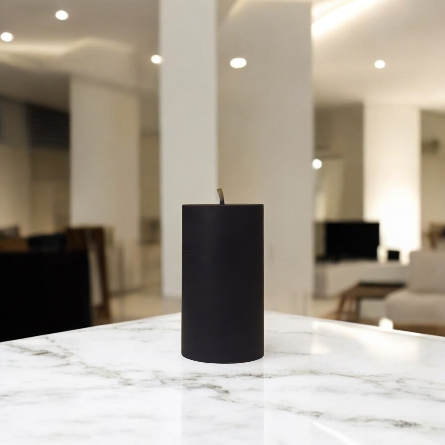 Bougie mini dendérah artisanale design en cire de soja, parfumée , décoration d'intérieur minimaliste, couleur noir – HO'MAHA.